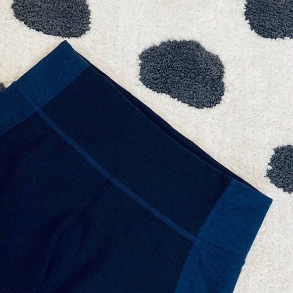 Outdoor Voices $85 Womens XS Blue Black 3/4 Two Tone Warmup Legging Active Pants - Picture 5 of 12